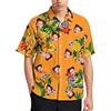 Ozinna Camicia Hawaiana Uomo Personalizzata con Foto,Manica Corta Spiaggia Tropicale Aloha Camicie Estate Floreale per Uomini Hawaiian Shirt