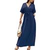 JOPHY & CO. Abito Vestito Lungo Casual con Scollo a V cod 7196
