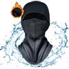 Pyrafox Passamontagna per tutte le stagioni: impermeabile, cappuccio termico e maschera in pile, #41 Nero (impermeabile), Taglia unica