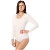 Merry Style Body Manica Lunga Donna BD900 (Ecru, XXL)