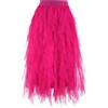 WERFORU Gonna da donna in tulle, elasticizzata, a vita mida, a basso strato, a puffy fata, tutù, gonna per carnevale e feste, Rosa B, XXL