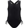 BBXWANG Costume da bagno intero per ragazze, costume da bagno con coulisse laterale