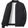 KEFITEVD, Giacca bomber leggera da uomo, con tasche sulle maniche, giacca a blouson, giacca da transizione, con colletto alto, giacca da aviatore americana con tasca interna, Nero, XXL