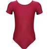 Aquarti Body da Ginnastica da Bambina a Maniche Corte