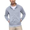 LAOARA Felpa Uomo con Zip Felpe Senza Cappuccio Nera Hoodie Leggera Invernale Giubbotto Giacca Giaccone Grigio XL