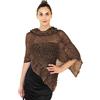 creazioni unique Poncho Coprispalle da Donna Elegante da Cerimonia o Sera - Poncho Donna Estivo e Primaverile in Rete di Viscosa Termica Profumato con Essenza di Fiore di Ciliegio(Cioccolato Oro)