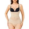 KUMAYES Body Contenitivo Modellante Donna Shapewear Intimo Snellente Shaper Pancia Piatta Dimagrante Invisibile Guaina Contenitiva Shaping Bustier Sheer Mesh Fajas (Beige, M)