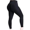 LEELA LAB, Leggings Push-Up Donna Curvy, Effetto Modellante, Elasticizzati, Ideali per Fitness, Yoga e Look Sportivi, con Tecnologia Seamless, Made in Italy