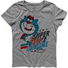 3styler T-Shirt Donna Supertelegattone - Gatto Azzurro Carosello - Super Telegattone - Linea Classic - 100% Cotone 185 gr/mq