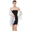BEAUTELICATE Scialle Donna Elegante Crêpe Stola Estivo Leggera Coprispalle per Matrimonio Sposa Festa Cerimonia Abito