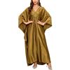 L-Peach Bohemian Kaftan Ampia Camicia da Notte Lunga da Donna Abito da Spiaggia Copricostume Vestaglia Sarong Pareo