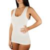 Clessidra Pacco da 3 Canotte Donna Spalla Larga in Caldo Cotone Felpato Made in Italy, Canottiera Intimo Donna, Cotone, Canotta Donna, Smanicato, Canottiere PT2110 (6, Bianco)
