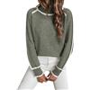 Generic Maglioni in cashmere da donna alla moda con collo a polo maglioni lavorati a maglia autunno inverno pullover dolcevita maglione elegante casual maglioni termici a righe a collo alto maglieria, Verde