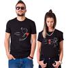 Micaxili Couple Tshirt King Queen Coppia di Maglietta per Couple Uomini Donne Manica Corta Buffo Regali San Valentino 1 Pezzo(BK-Men-XL)