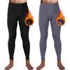 Hestya 2 Calzamaglie Lunghi Termici da Uomo Pantaloni a Strati Base per Stagione Fredda di Pile (Nero, Grigio Scuro, XL)