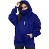 Covisoty Donna Felpa con Cappuccio Pile con Sciarpa Cotone Morbido Pullover | Oversize Hoodie Casual Autunno Inverno Vestiti