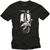 MAKAYA Accessori Moto - Maglietta Motocliclista - Abbigliamento Scooter Nero XXXXL