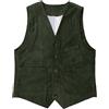Gefomuofe Gilet da Uomo Senza Maniche in Cotone con Scollo a V, Gilet Classico Monocromatico in Corduroy, Gilet Business Casual, Giacca Senza Maniche Stretta, Gilet, Gn1, M