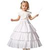 BEAUTELICATE Sottogonna Bambina Cerchi Crinolina per Abito Sottogonna per Vestito da Bambini Gonna Petticoat 100% Cotone per Carnevale Festa Comunione 1 a 16 Anni