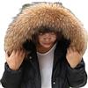 Adynice Vera Sciarpa Calda Collo di Pelliccia di Procione Parka Cappotto Cappello Trim lungo70CM larghezza16CM