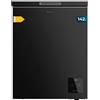 Cecotec Congelatore Orizzontale Cecotec 142 L Bolero Coolmarket Chest 142 Nero E. Finitura Nera, Compressore Inverter Plus