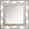 NONE Foto di Fabbrica - Specchio Indiana Quadrato in Metallo e Legno - 45x45cm - Stile Rustico