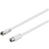 NIMO Antenna TV con connettore femmina a F maschio, 2,5 m