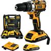 NONE Avvitatore a batteria cordless HD Line 21V; 2 batterie al litio; 1350 giri/min; 3 funzioni e 2 velocità. Strumento.