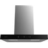 Cecotec Cappa Aspirante Cecotec 60 cm Tipo T Bolero Flux TT 605500 Vetro Nero A++. 70W, Frontale in Vetro Nero, Basso Consumo