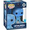 FUNKO POP Capitano America blu Infinity Saga Marvel Studios figura originale Serie artistica 9,5 cm