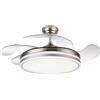 NONE Ventilatore da soffitto con luce MIMAX LIGHTING Calima 2S, 90/40 cm, 6 velocità, super silenzioso, motore DC, pale retrattili, LED regolabile 2700K-6500K, funzione inverno/estate, memoria