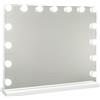 JUJU Specchio per Trucco Orion91 Dimmerabile con 15 Luci LED, Metallo Bianco, 58 x 46 x 12 cm, dotato di controllo touch e luminosità regolabile, perfetto per la tua routine di bellezza. Specchio da trucco