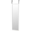 Nyana Specchio per porta bianco 35x125 cm Nyana Home - Struttura in legno MDF Leggero e facile da appendere in stile nordico Compatibile con 99% cerniere superiori per porte incluse