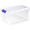 PLASTIC FORTE FORTE IN PLASTICA - Scatole portaoggetti in plastica Smartlock - Da 5L a 25L con chiusure di sicurezza e resistenza superiore. Scatole portaoggetti in plastica anticompatto durevoli e resistenti di