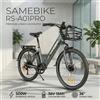 SAMEBIKE Bicicletta Elettrica SAMEBIKE RS-A01Pro con Motore Brushless 500W, Batteria al Litio 36V15AH, E-Bike con Pneumatici da 26 Pollici per Adulti, Adatta alla Neve