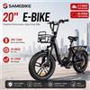 SAMEBIKE Pieghevole E-bike 500W Potente Motore 36V13AH Batteria Al Litio Bici Elettrica Per Adulti 20 Pollici Fat Tire Città Bicicletta Elettrica