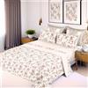 NONE Panda Home - Set di lenzuola in morbida microfibra, fino a 5 pezzi: parte superiore, inferiore e federe - Letto 90 (160x260), 135 (210x260), 150 (230x260) e 180 (250x270) cm - Morbidezza duratura,