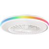 LED ATOMANT Ventilatore da soffitto LED ATOMANT 48W, diametro 50 cm, luce CCT + RGB 5000 lm, motore DC 15W silenzioso, 6 velocità, modalità estate/inverno, timer, telecomando, ideale per camera, salotto o stanza
