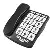 Kuken Telefono da tavolo nero Küken con tasti XXL - Funzioni: MEMO, AUTO, RLL, HOLD, altoparlante, controllo volume, indicatore luminoso di chiamata