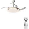 NONE Ventilatore da Soffitto con Luce LED Integrata 42" (106 cm), Design Moderno in Tonalità Legno Chiaro, Motore Silenzioso a 6 Velocità, Telecomando, Luce Dimmerabile (3000K-6000K)