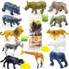 NONE Set di animali con figure di animali, 16 pezzi, giocattoli educativi per bambini da 3 a 7 anni, ideali per imparare e giocare, regalo perfetto