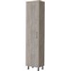 NONE TUHOME Lawen Armadio alto portaoggetti, un'anta, 3 ganci per scopa Grigio cemento 180 cm (altezza) x 40 cm (larghezza) x 29,1 cm (profondità).