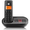 Motorola Voice E211 - Telefono fisso cordless digitale con segreteria telefonica, fino a 12 minuti di registrazione segreteria telefonica, intercettazione chiamate, tasto Non disturbare, nero