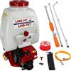 LINEA HD Macchina per la Sulfatazione di Zaini a Benzina Linea HD. Motore 4T; 38cc; 2CV; 7 litri/min; Serbatoio da 25 litri. 2 Lance e tubo. ATOMIZZATORE