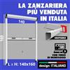 NONE Zanzariera a Rullo Verticale 140 x 160 Bianca Fai da Te Kit Riducibile su Misura, per Finestra