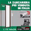 NONE Zanzariera a Rullo Laterale 160 x 250 Marrone Fai da Te Kit Riducibile su Misura, per Porte Finestra