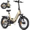 ENGWE L20 3.0 Pro Bici Elettrica Pieghevole Compatta, Motore Mid-Drive 48V 100Nm, Batteria 720Wh, Autonomia 160km, Sensore di Coppia, IOT GPS, Sospensione Completa, Freno a Disco Idraulico, Shimano 7