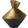 NONE Vaso in alluminio nero/oro 22x22x23 cm, Il miglior complemento per la tua casa.