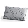 NONE Cuscino Viscoelastico TravelHome 50x30 cm con Carbonio per Supporto Cervicale e Viaggi, Doppio Utilizzo, 100% Viscoelastico, con Doppia Fodera Lavabile