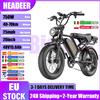 NONE Bicicletta elettrica HEADER, motore da 750W, 48V20Ah, doppio ammortizzatore, pneumatici Fat Tire da 20 pollici, bici elettrica da montagna fuoristrada.